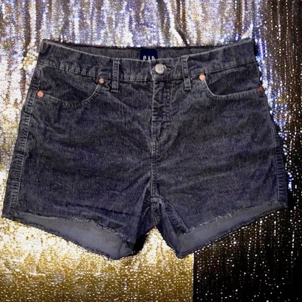 GAP Shorts Gray Corduroy Cut Offs Frayed Raw Hem Casual Vacation Summer Size 6 🍭